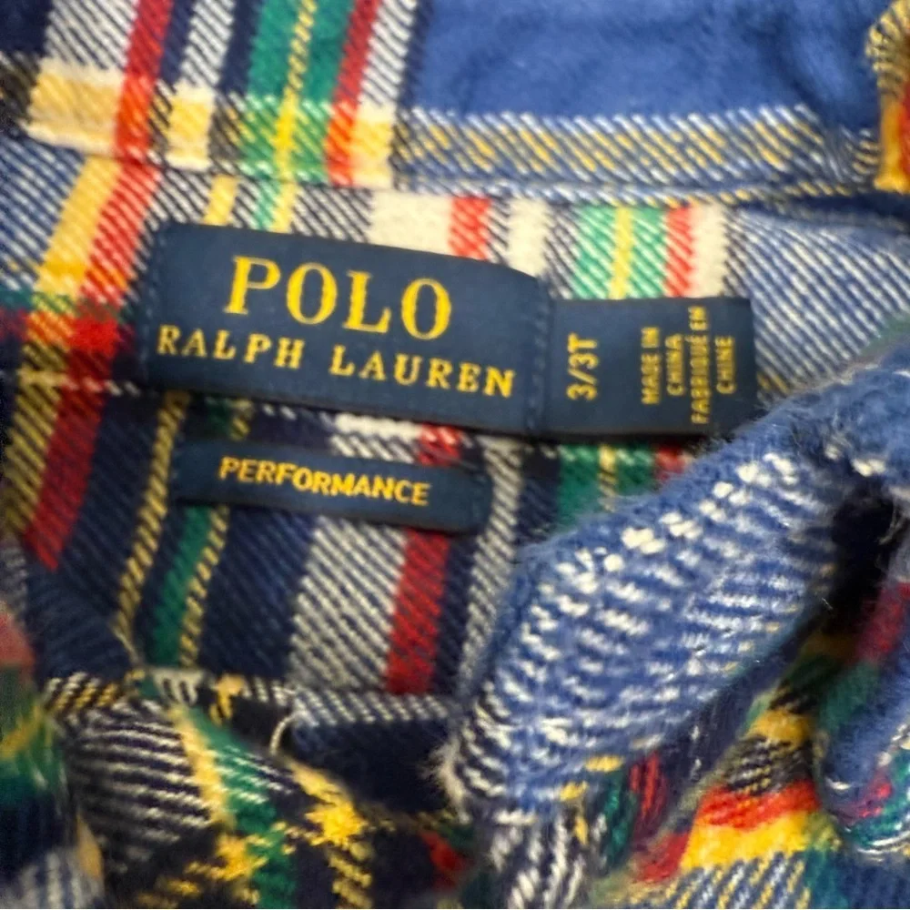 Ralph Lauren Boys 1/4 Zip Sweater & Plaid Shirt Sz 3/3T